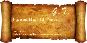 Gyarmathy Tímea névjegykártya