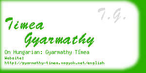 timea gyarmathy business card